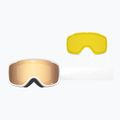 Women's ski goggles Giro Moxie white stacked/amber gold/yellow 2