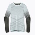 Women's thermal base layer sweatshirt Smartwool Intraknit Thermal Merino Base Layer Pattern Crew aqua