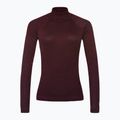 Women's thermal base layer Smartwool Thermal Merino Rib Turtleneck black cherry heather