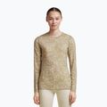 Women's longsleeve icebreaker Merino 200 Oasis Crewe Moss Bloom cumin/undyed/aop