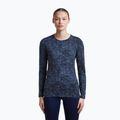 Women's longsleeve icebreaker Merino 200 Oasis Crewe Moss Bloom navy/dawn/aop