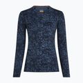 Women's longsleeve icebreaker Merino 200 Oasis Crewe Moss Bloom navy/dawn/aop 7