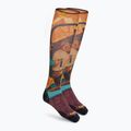Men's Smartwool Ski Zero Cushion Memory Quilt Print OTC orange socks SW001917150