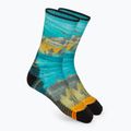 Smartwool Hike Light Cushion Great Excursion Print Crew trekking socks blue/yellow SW001987150
