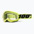 100% Strata 2 fluo yellow/clear cycling goggles