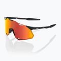 100% Hypercraft XS soft tact black/hiper red multilayer mirror sunglasses