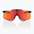 100% Hypercraft XS soft tact black/hiper red multilayer mirror sunglasses 2