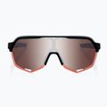 Sunglasses 100% S2 soft tact black/hiper crimson silver mirror 2