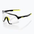 Sunglasses 100% S3 gloss black/photochromic