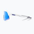 Sunglasses 100% S3 matte white/hyper blue multilayer mirror 3