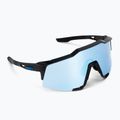 100% Speedcraft matte black/hyper blue multilayer mirror cycling goggles 60007-00004 2