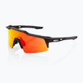 100% Speedcraft SL soft tact black/hiper red multilayer mirror sunglasses