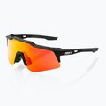 100% Speedcraft XS soft tact black/hiper red multilayer mirror sunglasses