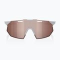 100% Hypercraft SQ matte stone grey/ hyper crimson silver mirror sunglasses 2