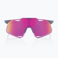 100% Hypercraft gloss light grey/purple multilayer mirror sunglasses 2