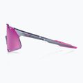 100% Hypercraft gloss light grey/purple multilayer mirror sunglasses 3