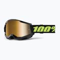 100% Strata 2 solar eclipse/mirror true gold cycling goggles