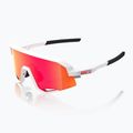 100% Slendale soft tact white/hiper red multilayer mirror sunglasses