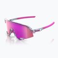 100% Slendale sunglasses polished translucent grey/purple multilayer mirror