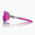 100% Slendale sunglasses polished translucent grey/purple multilayer mirror 3