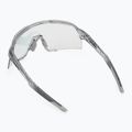 100% S3 polished translucent grey/rose gold mirror photochromic sunglasses 2