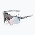 100% Speedcraft sunglasses polished translucent grey/rose gold mirror photochromes