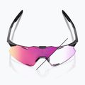 100% Hypercraft gloss black/photochromic purple mirror sunglasses 9