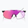 100% Hypercraft SQ gloss black/photochromic purple mirror sunglasses 8
