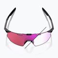 100% Hypercraft SQ gloss black/photochromic purple mirror sunglasses 10