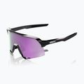 Sunglasses 100% S3 polished black/ hyper polarized lavender mirror