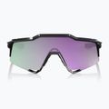 100% Speedcraft sunglasses polished black/ hyper polarized lavender mirror 2