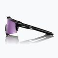 100% Speedcraft sunglasses polished black/ hyper polarized lavender mirror 3