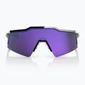 100% Speedcraft SL polished black/hyper polarised lavender mirror sunglasses 2