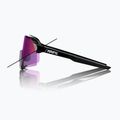 Sunglasses 100% S3 LE gloss black/purple flash mirror photochromic 2