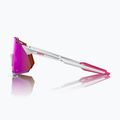 Sunglasses 100% Hypercraft XS matte white/pink/hiper vital pink mirror 2