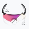 Sunglasses 100% Aerocraft gloss black/purple mirror photochromic 3