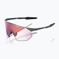 Sunglasses 100% Hypercraft SQ gloss light grey/rose gold mirror photochromic
