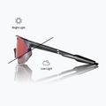 Sunglasses 100% Hypercraft SQ gloss light grey/rose gold mirror photochromic 2