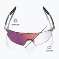Sunglasses 100% Hypercraft SQ gloss light grey/rose gold mirror photochromic 3