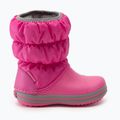 Crocs Winter Puff Kids snow boots electric pink/light grey 2