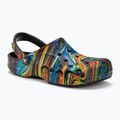 Women's Crocs Baya Seasonal Printed Clog black/multi slides