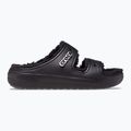 Crocs Classic Cozzzy Sandal black/black slides 9