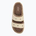 Crocs Classic Cozzzy Sandal bone/mushroom slides 5