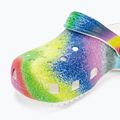 Crocs Classic Spray Dye white/multi children's slides 8