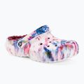 Women's Crocs Classic Lined Tie Dye Clog bordeaux/multi flip-flops