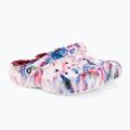 Women's Crocs Classic Lined Tie Dye Clog bordeaux/multi flip-flops 5