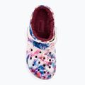 Women's Crocs Classic Lined Tie Dye Clog bordeaux/multi flip-flops 7