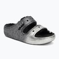 Crocs Classic Cozzzy Glitter Sandal black/silver flip-flops