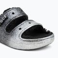 Crocs Classic Cozzzy Glitter Sandal black/silver flip-flops 7