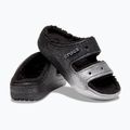 Crocs Classic Cozzzy Glitter Sandal black/silver flip-flops 3